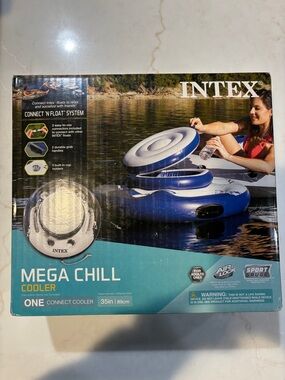 Intex Mega Chill Cooler Inflatable Float - Blue/White